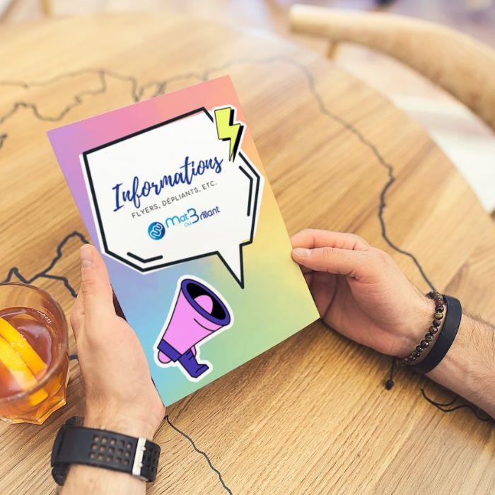 Flyers et dépliants d'information